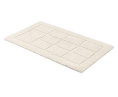 SCHÃNER WOHNEN-Kollektion, Santorin, Badteppich, Badematte, Badvorleger, Design Kachel - weiÃ, Oeko-Tex 100 zertifiziert, 60 x 100 cm