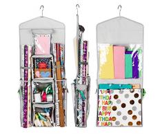 Regal Bazaar doppelseitige Hängetasche, Geschenkpapier-Organizer hellgrau