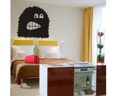 INDIGOS 4052166087063 Wandtattoo w477 Lustiges Monster Wandaufkleber 120 x 117 cm, schwarz