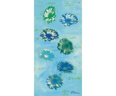 Eurographics ANF2024 Anna Flores, Flying Marguerites On Turquois, Hochwertiger Kunstdruck - Blumen