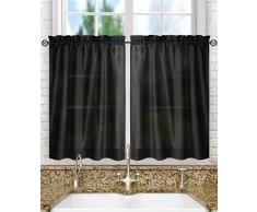 Ellis Vorhang Stacey Ballon Querbehang, schwarz, 56 x 30 Tiers