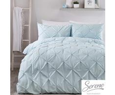Serene Lara Bettbezug-Set mit Falten, Duck Egg, Doppelbett