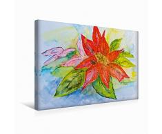 Premium Textil-Leinwand 45 x 30 cm Quer-Format Weihnachtsstern | Wandbild, HD-Bild auf Keilrahmen, Fertigbild auf hochwertigem Vlies, Leinwanddruck von Gudrun Rebel