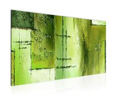 Bilder Abstrakt Wandbild 100 x 40 cm Vlies - Leinwand Bild XXL Format Wandbilder Wohnzimmer Wohnung Deko Kunstdrucke Grün 1 Teilig - MADE IN GERMANY - Fertig zum Aufhängen 100912c