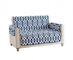Quick Fit Ashmont Home Loveseat Bezug aus Mikrofaser, wendbar, wasserfest, Marineblau, Navy, Cover
