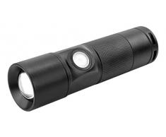 ANSMANN LED Taschenlampe T350FR mit 300 Lumen & 4 Funktionen - Handlampe aufladbar Ã¼ber USB, fokussierbar, dimmbar, IP54 Staub- & Spritzwasserschutz - 5W Akku Arbeitsleuchte fÃ¼r Werkstatt & Camping