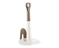 Ecoplast Tulpe Toilettenpapierhalter, Kunststoff, Perlmutt/Taupe, 17,2 x 17,2 x 29,2 cm
