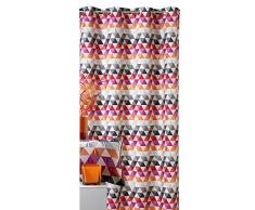 HomeMaison.com Vorhang Möbelbezüge Motive Dreiecke, Bambus, 140 x 260 cm