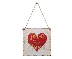 BinaryABC Holzschild zum Valentinstag, Hochzeit, Verlobung, Jahrestag, Party-Dekoration