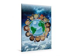 Premium Textil-Leinwand 80 x 120 cm Hoch-Format KINDER KINDER | Wandbild, HD-Bild auf Keilrahmen, Fertigbild auf hochwertigem Vlies, Leinwanddruck von W.W. Voßen Herzog von Laar am Rhein