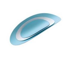 Alessi Ellipse Schale 3er-Set, Edelstahl, blau, 5.7 x 41.5 x 8 cm, 3-Einheiten
