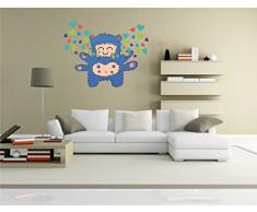 Indigos KAR-Wall-clm025-58 Wandtattoo fürs Kinderzimmer clm025 - Lustige kleine Monster - Engel - Wandaufkleber 58 x 46 cm