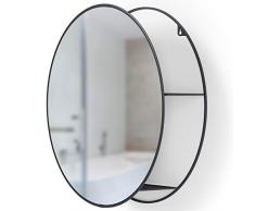 Umbra Cirko Badezimmerspiegel mit Ablage, Schwarz,