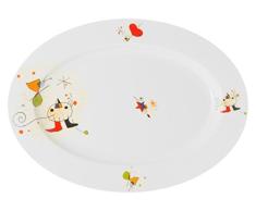 Die Cija Miró – Mittelgroße Servierplatte aus Porzellan 32 cm, weiß
