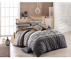 Eponj Home Steppdecke Einzelbett 155 x 220 cm Brown Black