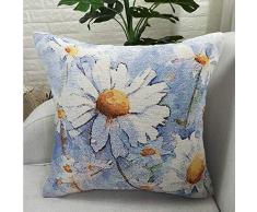 Molaxhome Kissenbezug, Jacquard, Überwurf, Kissenbezug, klassisch, für Zuhause, Küche, Bettwäsche, Dekoration, Sofa, Couch Outdoor Möbel, gänseblümchen, 18 x 18 inch