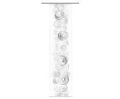 Home Fashion 87619-796 Schiebevorhang Digitaldruck Circles, Seidenoptik, 245 x 60 cm, schwarz/weiß