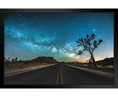 Poster Gießerei JT Road Joshua Tree National Park Sternenhimmel Foto Kunstdruck von proframes 20x14 inches Framed Poster