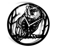 Instant Karma Clocks Wanduhr aus Vinyl für Wand Geschenkidee Vintage Handmade Eule Eule Eule