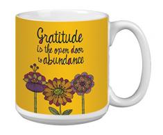 Tree Free Grußkarten XM29542 20 oz Gratitude XL ist der Offenen Tür von Valentina Ramos, Motiv Kaffeetasse aus Keramik