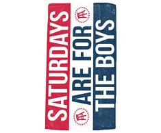 SATURDAYS ARE FOR THE BOYS Barstool Sports Strandtuch für Jungs, perfekt für Tailgating College Bruderschaften Wochenendsport