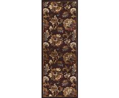 Universal Teppiche Floral Transitional Läufer Accent Bereich Teppich, braun, 221 x 79 cm
