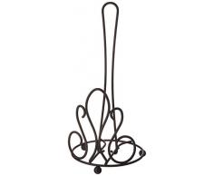 Spectrum Küchenrollenhalter für Küchenarbeitsplatte und Esszimmertisch, toskanisches Design, Schwarz