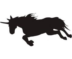 INDIGOS WG30009-35 Wandtattoo w009 Einhorn Pferd Engel Wunder Märchen 120 x 55, orange