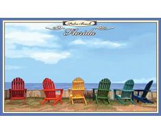 Northwest Art Mall jk-5831 ADC Palm Beach, Florida Adirondack Stühle Print von Künstler Joanne Kollman, 27,9 x 43,2 cm
