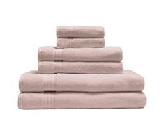 eLITe Home Products Handtuch, 100% Bio-Baumwolle, 6 Stück 6-Piece Set Blush