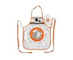 SD Toys BB-Vorratsdose Glas Star Wars Schürze und Topfhandschuh, aus Polycotton, Weiß/Orange, 3 x 3 x 3 cm