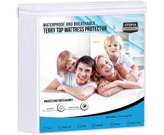 Utopia Betten Hypoallergen 100% wasserdicht Matratzenschoner, Polyester-Mischgewebe, Queen