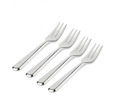 Alessi BG02/34S4 Set bestehend aus 4 Antipasti Gabeln, Silber