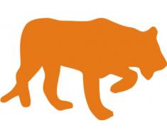 INDIGOS 4250380592732 Wandtattoo W051 Puma Afrika 80 x 49 cm, orange