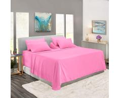 Nestl Bedding 6-teilige extra Tiefe Taschenlaken - Super Tiefe Bettlaken passend für 18 bis 24 Zoll Matratze - Hotel Ultra Deep Bettlaken Modern Split King Size Hellrosa Farbe