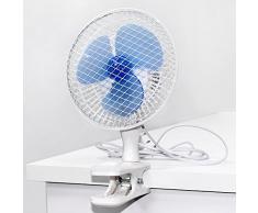 F-Air 2433406 Tischventilator mit Clip, Weiß