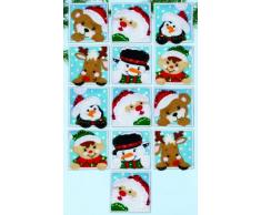 Design Works Christbaumschmuck aus Filz, lustige Freunde, Mehrfarbig