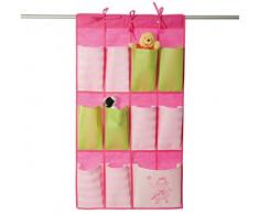 WENKO 4386010100 Hängeorganizer Princess - 11 Fächer, Vlies, 50 x 90 cm