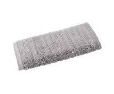 iDesign Händehandtuch, kleines Handtuch mit Streifenstruktur aus Baumwolle, weiches und saugfähiges Gästehandtuch mit Aufhänger für Waschbecken und Gäste-WC, grau