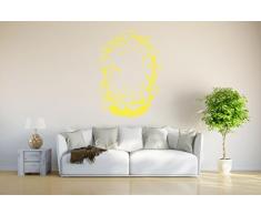 INDIGOS Wandtattoo/Wandsticker-d57 schöner Korb mit Tulpen 40x29 cm- gelb, Vinyl, 40 x 29 x 1 cm