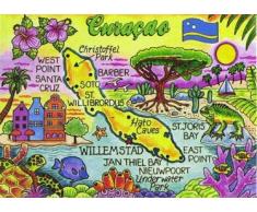 World By Shotglass Curacao Karibik Kühlschrank Collector s Souvenir Magnet 6,3 x 8,9 cm