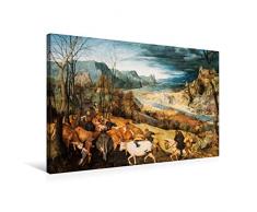 Premium Textil-Leinwand 75 x 50 cm Quer-Format Heimkehr der Herde (Herbst) - 1565 | Wandbild, HD-Bild auf Keilrahmen, Fertigbild auf hochwertigem Vlies, Leinwanddruck von Alexander Bartek