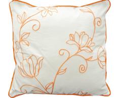 Deko Kette Stickerei Blättern Überwurf Kopfkissen mit Biese Cover 45,7 cm orange