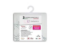 V.I.P. Very Important Pillow V.I.P. 2 Kissenbezüge mit Mikrokapseln aus CO-Benzin Q10, schützt die Haut vor Alterung, Jacquard-Stoff, elastisch mit Reißverschluss, für Kopfkissen, Memory 50 x 80 cm