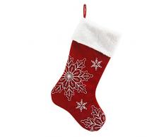 Comfy Hour Weihnachtsstrumpf, Schneeflocke, 45,7 x 27,9 cm, Rot