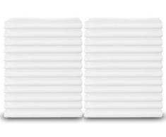 White Classic Standard weiß Kopfkissen, t-180 Perkal Hotel Leinen 12 Stück, Baumwolle, weiß, Standard