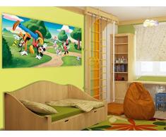 AG Design FTDh 0623 Micky Maus Minnie Disney, Papier Fototapete Kinderzimmer 1 Teil, Papier, multicolor, 0,1 x 202 x 90 cm