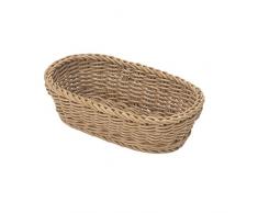 Saleen Mehrzweck-Korb, Gastrotauglich, Oval, 28 x 16 x 8 cm, Kunststofffaser, Hellbeige, 02010930101