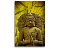 Premium Textil-Leinwand 80 x 120 cm Hoch-Format Buddha - Asien für die Seele | Wandbild, HD-Bild auf Keilrahmen, Fertigbild auf hochwertigem Vlies, Leinwanddruck von Doelling