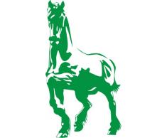 INDIGOS 4051095049548 Wandtattoo W605 Pferd 80 x 44 cm, Wandaufkleber in 3 Größen, grün